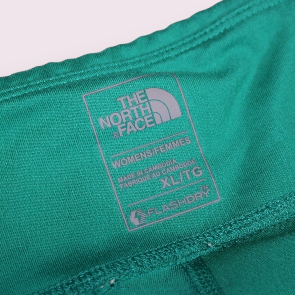 Womens THE NORTH FACE Flash Dry Green Capri Legging Size XL - Picture 2 of 6